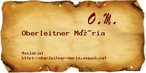 Oberleitner Mária névjegykártya